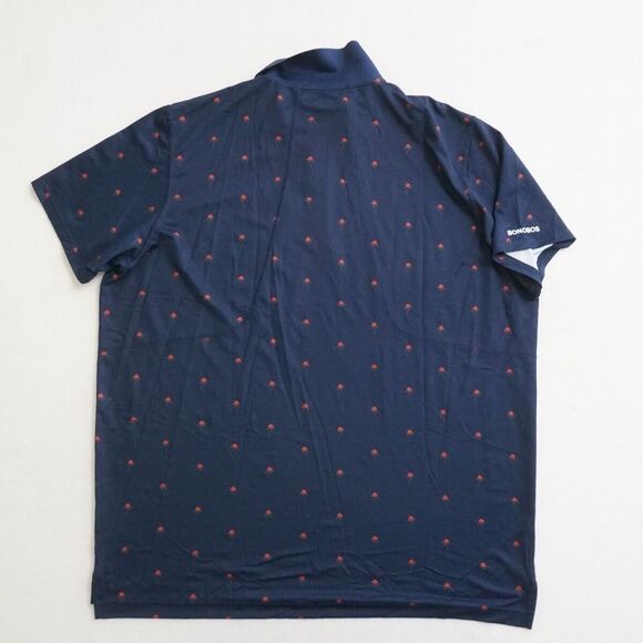 Bonobos Mens Golf Polo Shirt Collared Blue Red Roses Graphic Polyester Size 2XL - Picture 4 of 10